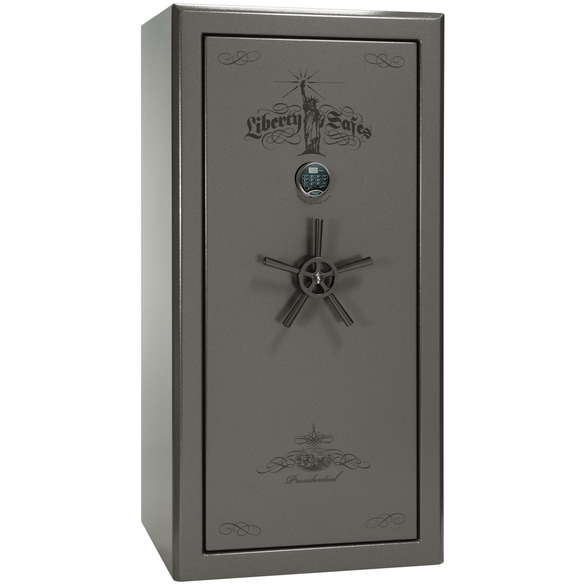 Presidential Series | Level 8 Security | 2.5 Hours Fire Protection | 25 | Dimensions: 60.5&quot;(H) x 30&quot;(W) x 28.5&quot;(D) | Burgundy Marble | Mechanical Lock